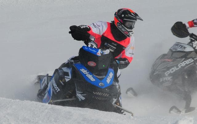 BRP’s Ski-Doo X-Team snocross racer Tim Tremblay win the Pro Open snocross World Championship