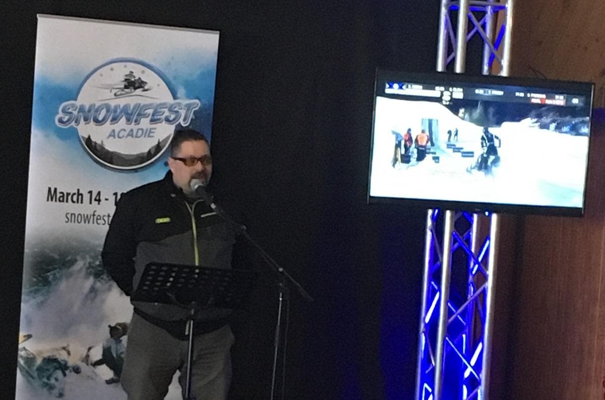 An International Snowmobile Jump: A World First in Acadian Lands and Forests
