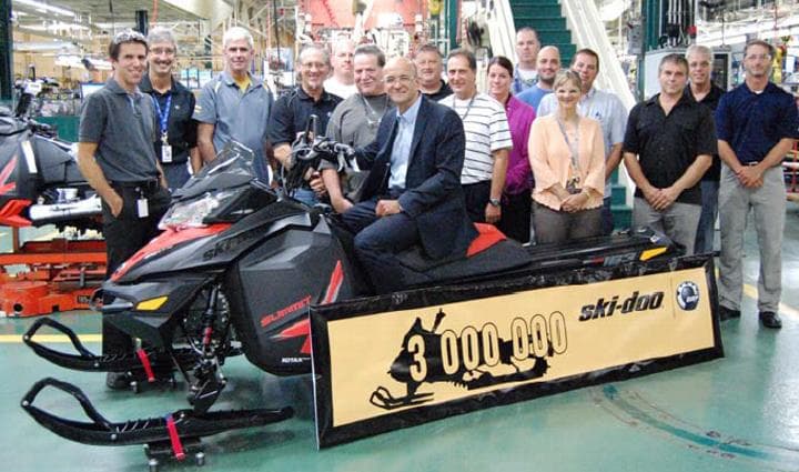BRP produces its 3 millionth Ski-Doo Snowmobile