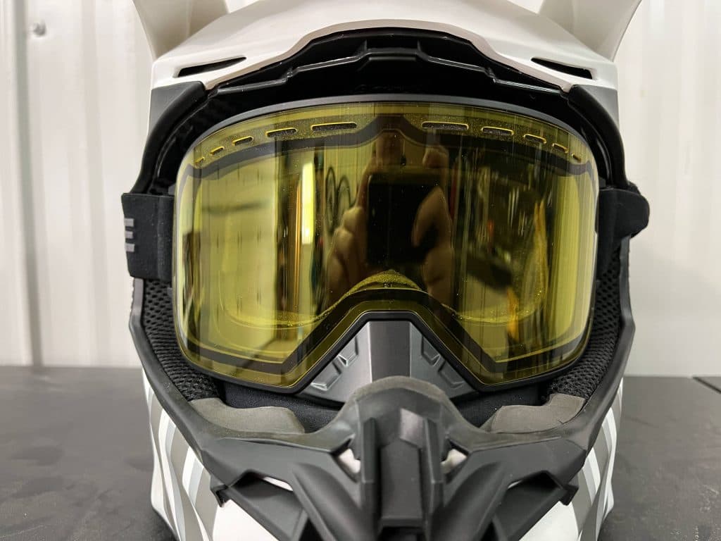 The Aurora goggles viewed from the front. No, the photo is not stretched.