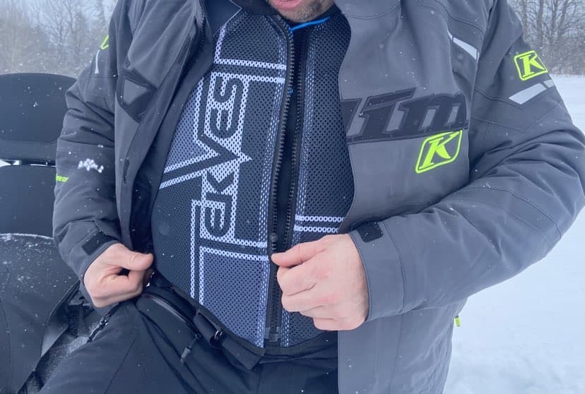 UHMW polyethylene fabric on the Tekvest Trailsport protective jacket