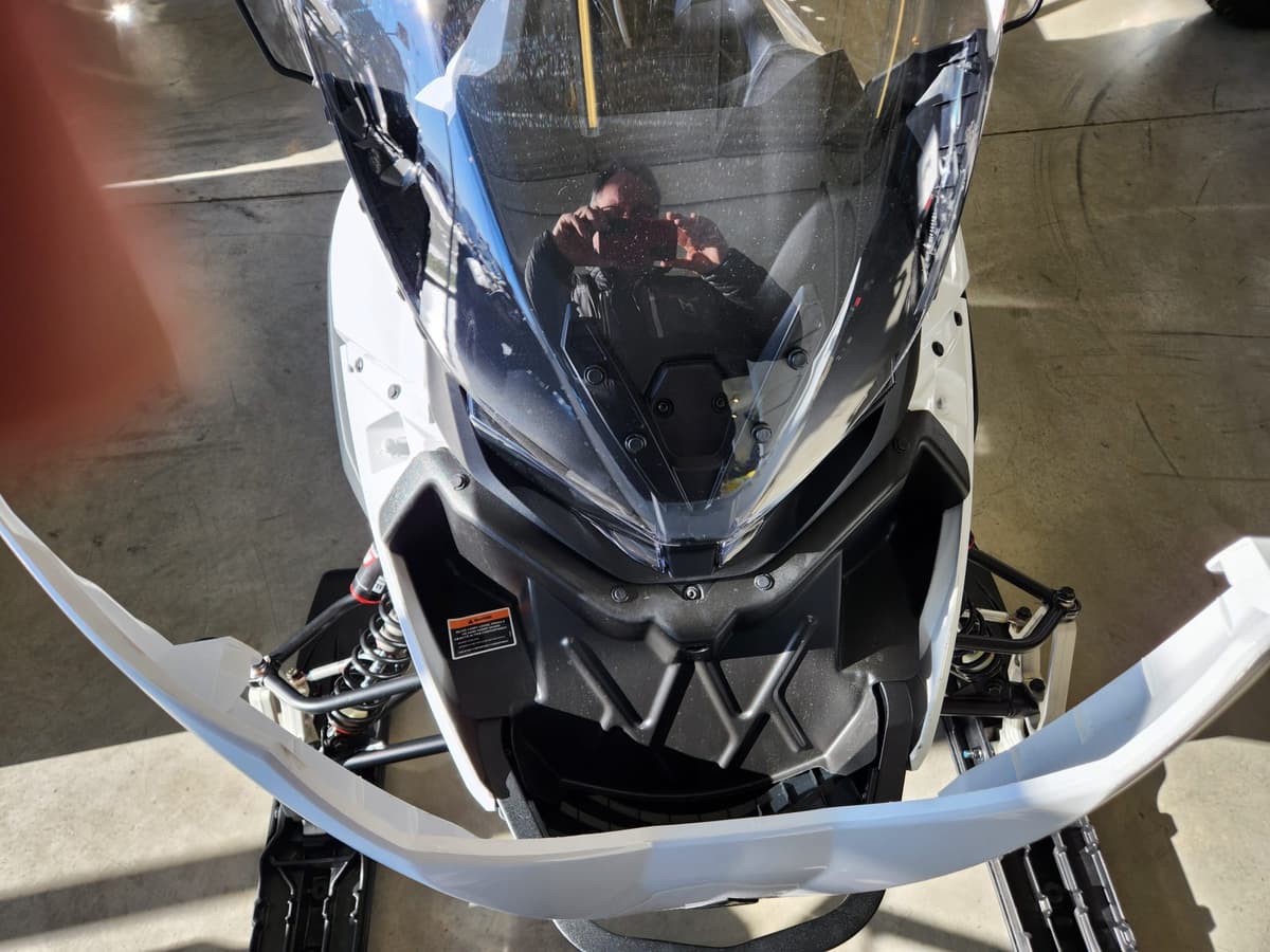 front trunk of a taïga electric snowmobile