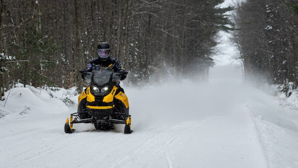 2024 renegade x on a snowy trail
