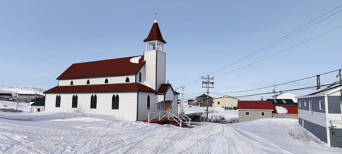 village church in Harrington Harbour on the Basse-Côte-Nord