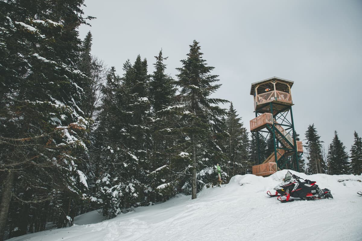 viewpoint at Montagne Noire in the land of snowmobiling