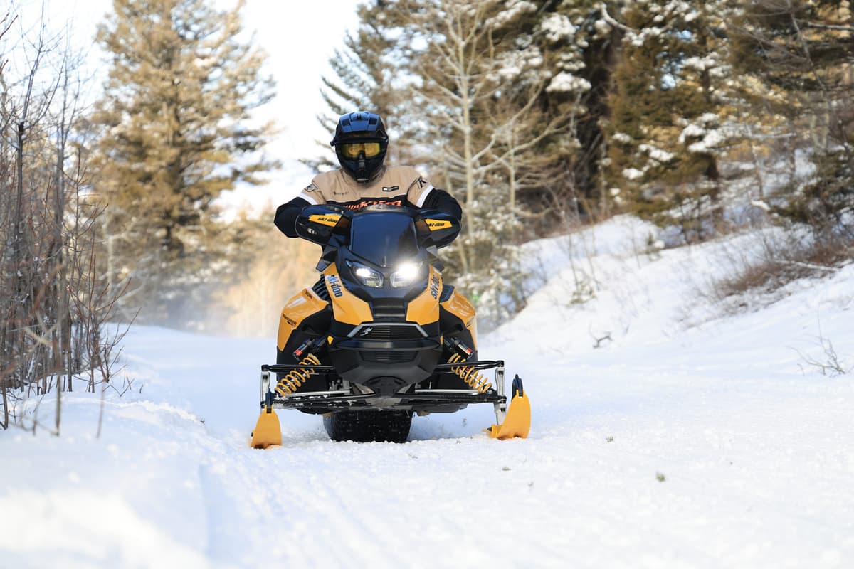 2027 Ski-Doo Renegade X-RS 900 ACE Turbo R 20th Anniversary on groomed trail