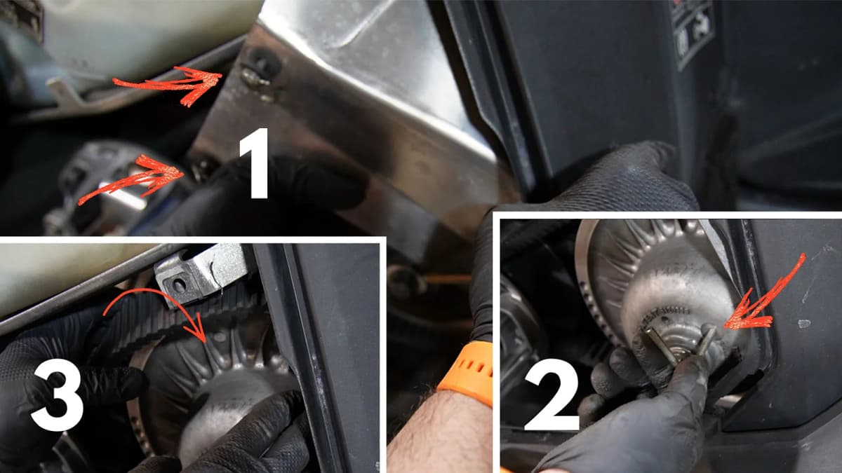 Polaris secondary clutch removal