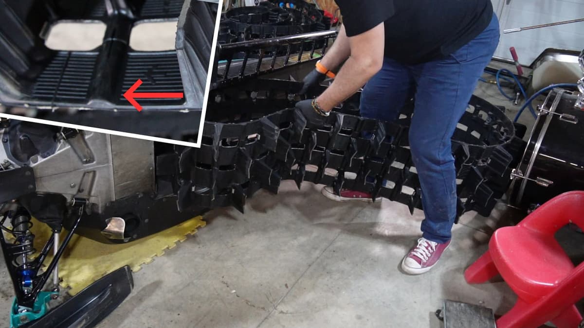 Installing new Polaris track