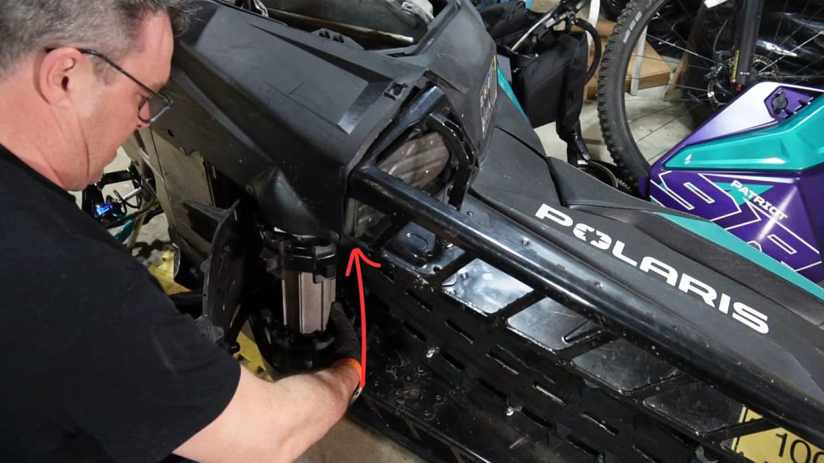 Driveshaft installation through track