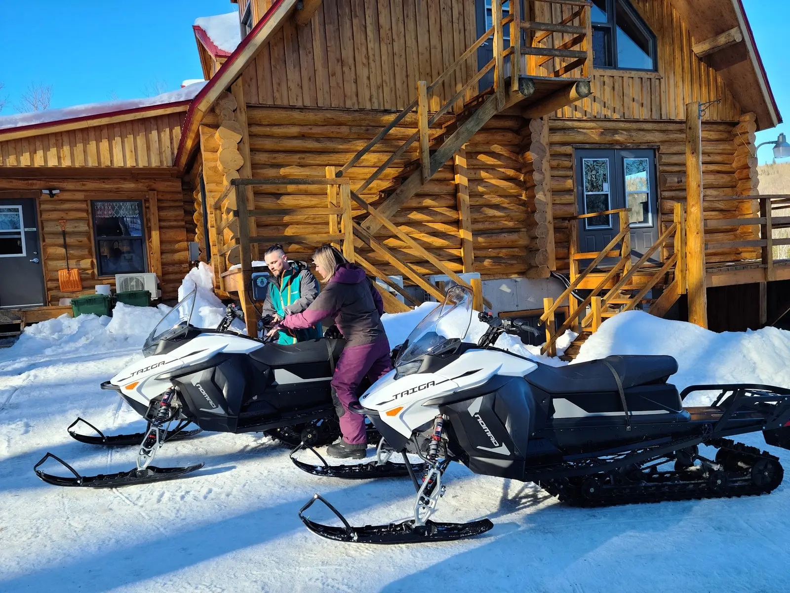 two taiga motors electric snowmobiles