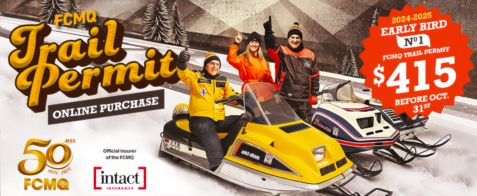 Quebec Snowmobile trail permit pre-sale