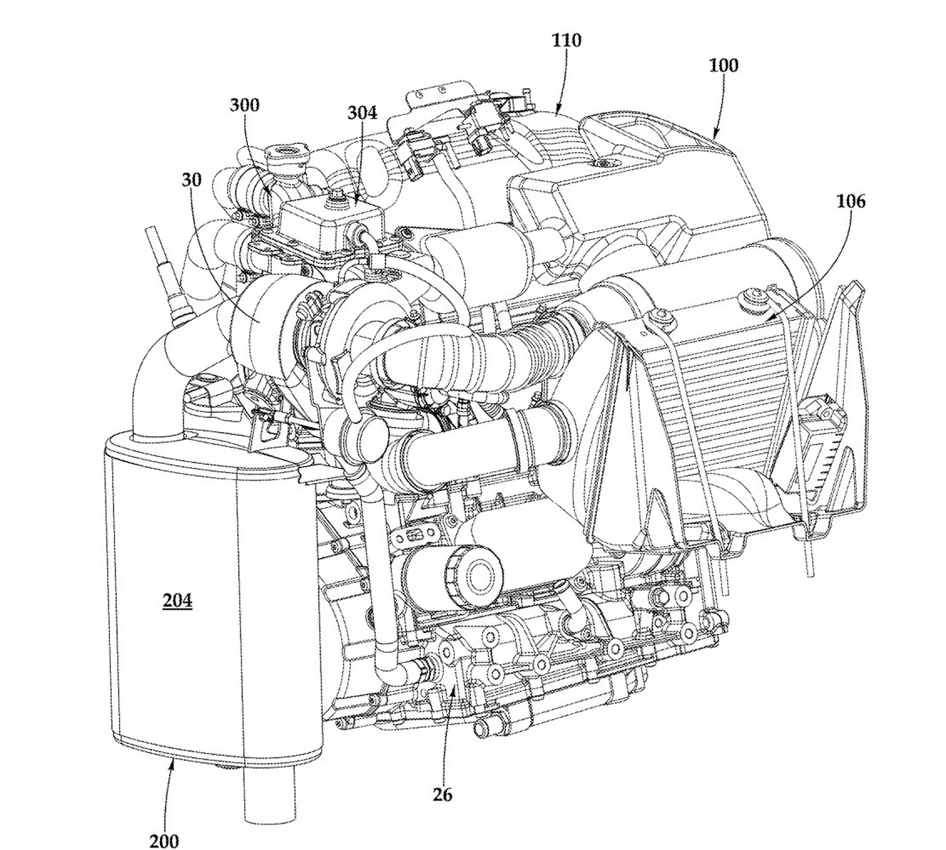 Catalyst turbo four-stroke engine concept